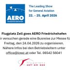 Busreise AERO Friedrichshafen 2026
